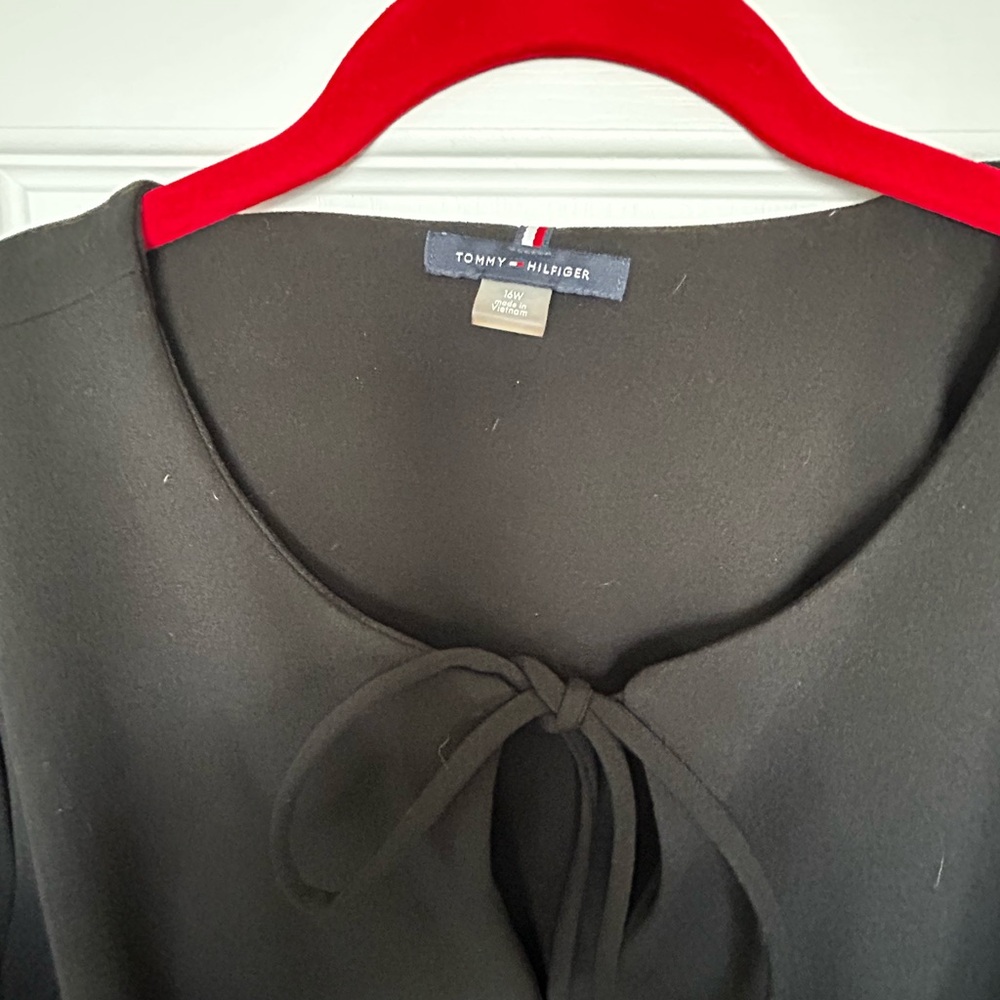 Tommy Hilfiger Black knee length A-line long Sleeve Dress - Picture 3 of 4